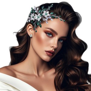 Elegant Green Rhinestone
