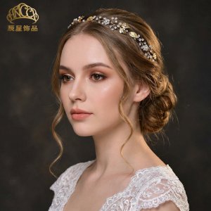 Gold Floral Thin Headban