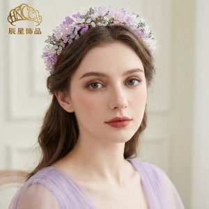 Purple Crystal Star‑Stud